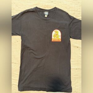 Santa Cruz Skateboards Black Tee with Vibrant Graphic